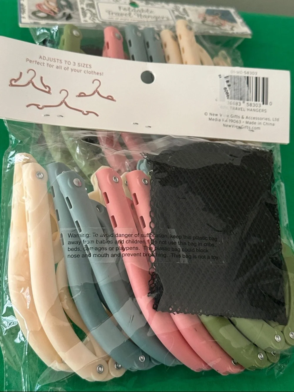 Foldable Travel Hangers - Multicolor Set